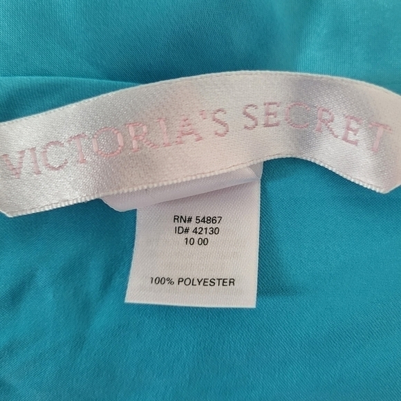 Victoria's Secret vintage turquoise blue wrap luxurious robe One Size - Picture 9 of 9